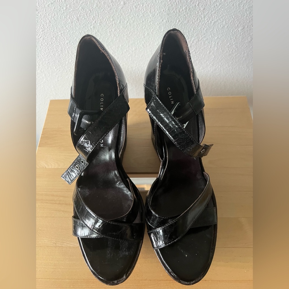 Vintage Colin Robertson Leather Wedge Sandals - Picture 6 of 12